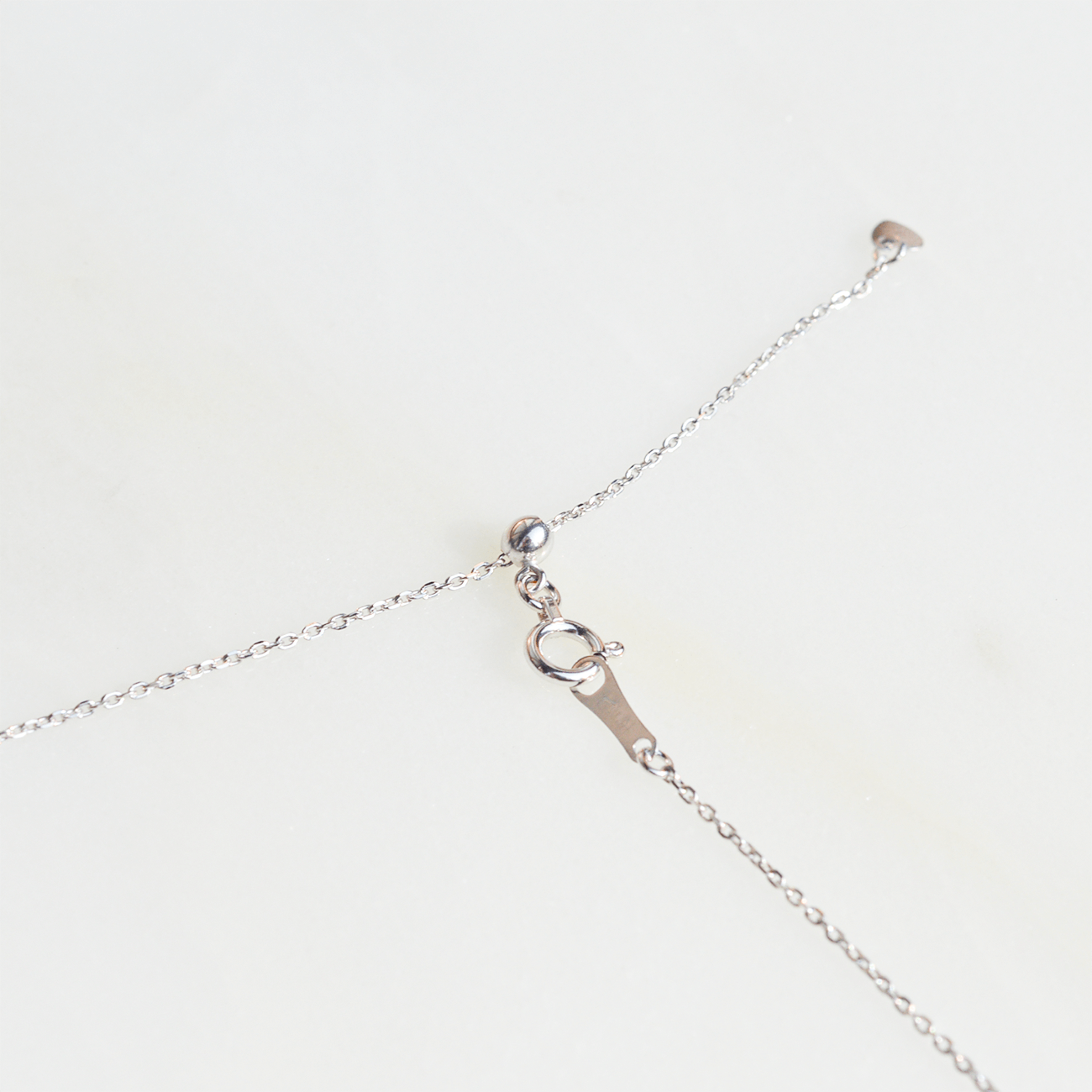 K18WGローズカットダイヤモンドネックレス 金具