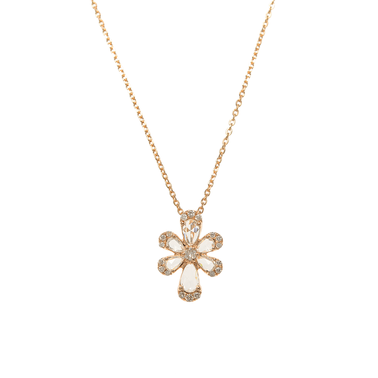 K18PGローズカットダイヤモンドネックレス – I&JEWELRY K18PGローズカットダイヤモンドネックレス – I&JEWELRY