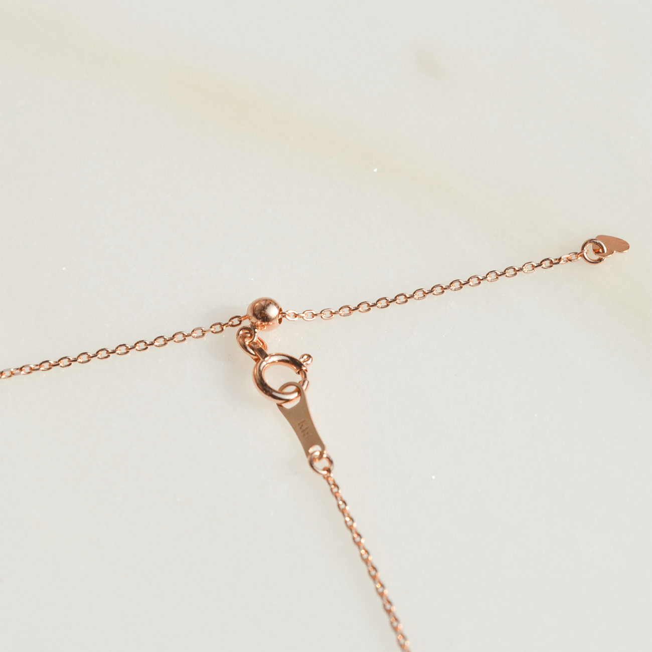 K18PGローズカットダイヤモンドネックレス 金具