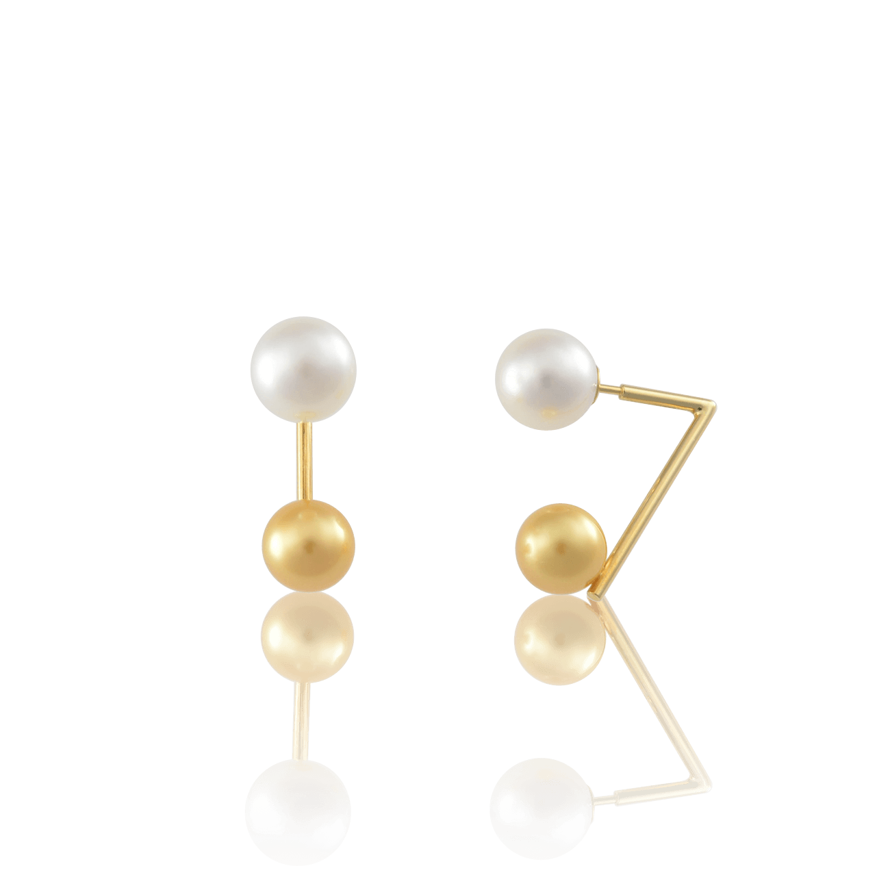 K18 ゴールデンパールピアス – I&JEWELRY K18 ゴールデンパールピアス – I&JEWELRY