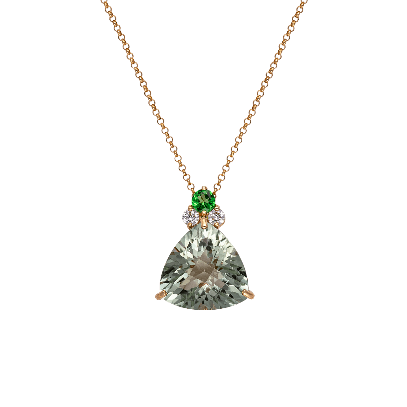 K18YGグリーンクォーツネックレス – I&JEWELRY K18YGグリーンクォーツネックレス – I&JEWELRY