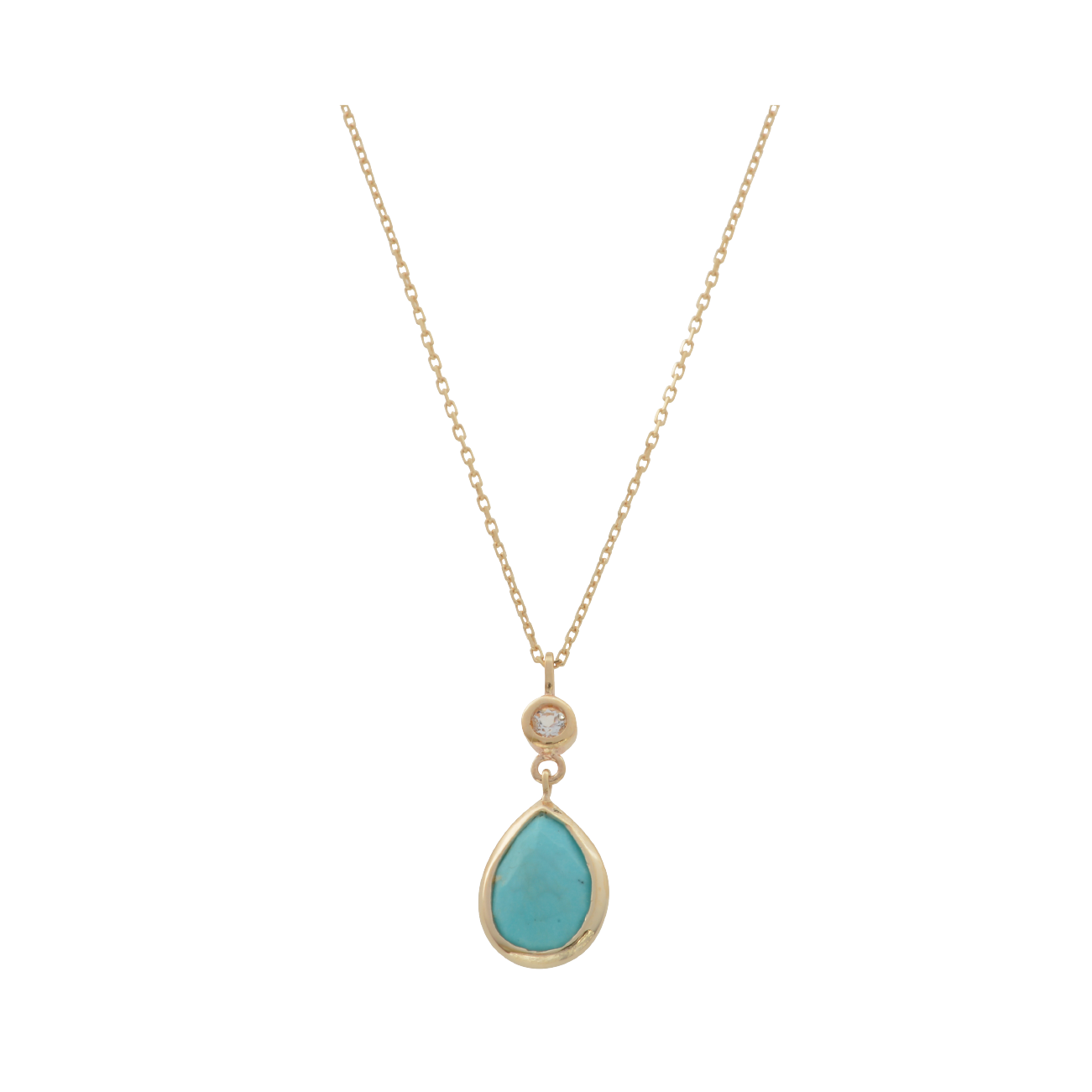 K10YGターコイズネックレス – I&JEWELRY K10YGターコイズネックレス – I&JEWELRY