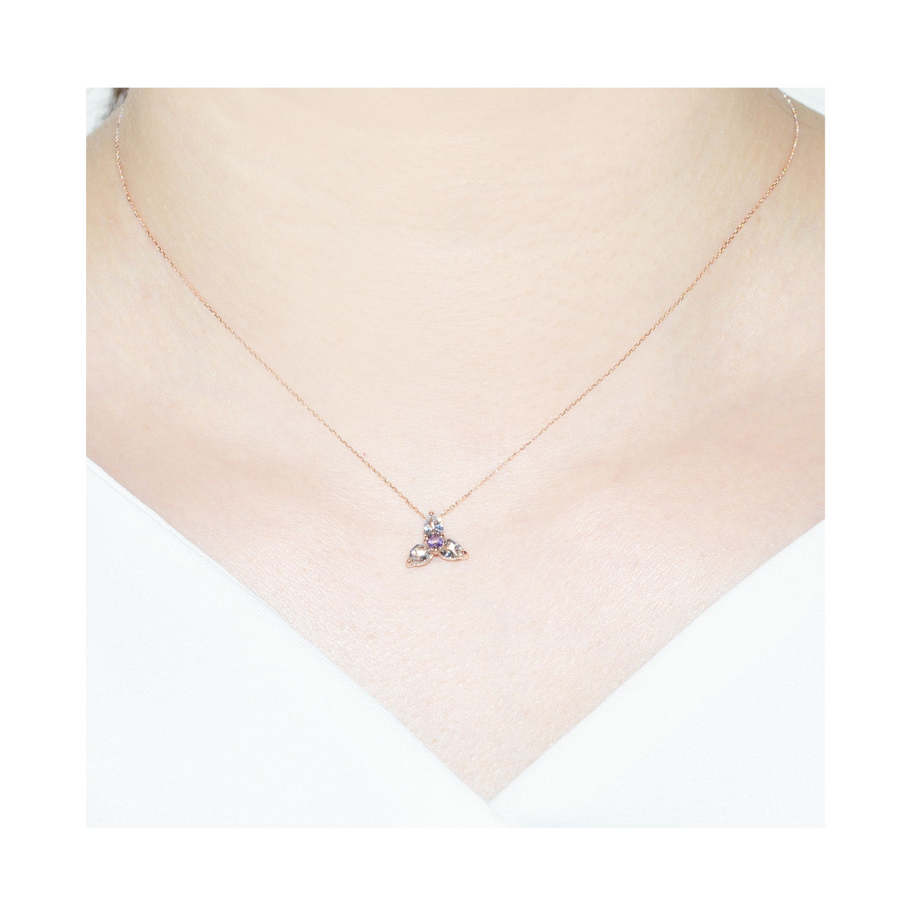 K10PGアメシストネックレス 装着画像