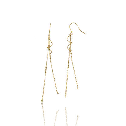 K18ロングチェーンピアス – I&JEWELRY K18ロングチェーンピアス – I&JEWELRY