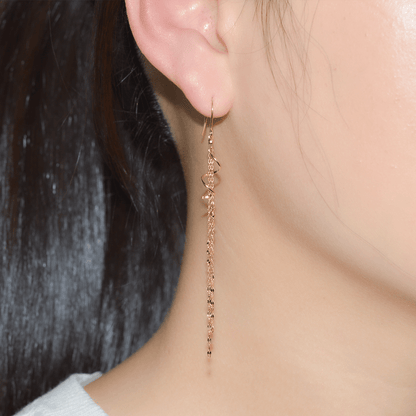 ゴールド ロングチェーン ピアス K18ロングチェーンピアス – I&JEWELRY