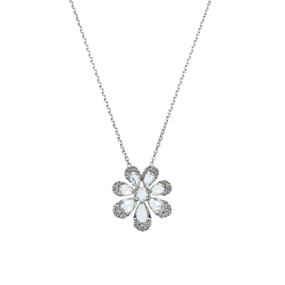 K18WGローズカットダイヤモンドネックレス – I&JEWELRY K18WGローズカットダイヤモンドネックレス – I&JEWELRY