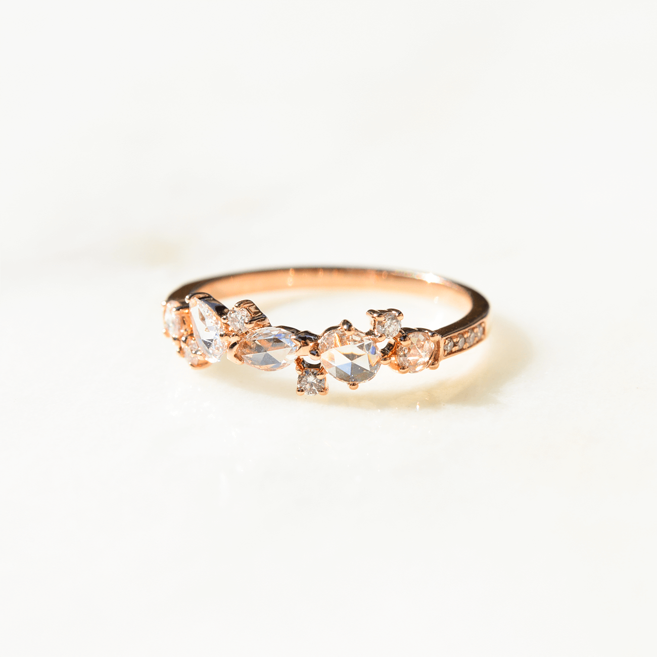 K18PGローズカットダイヤモンドリング – I&JEWELRY K18PGローズカットダイヤモンドリング – I&JEWELRY