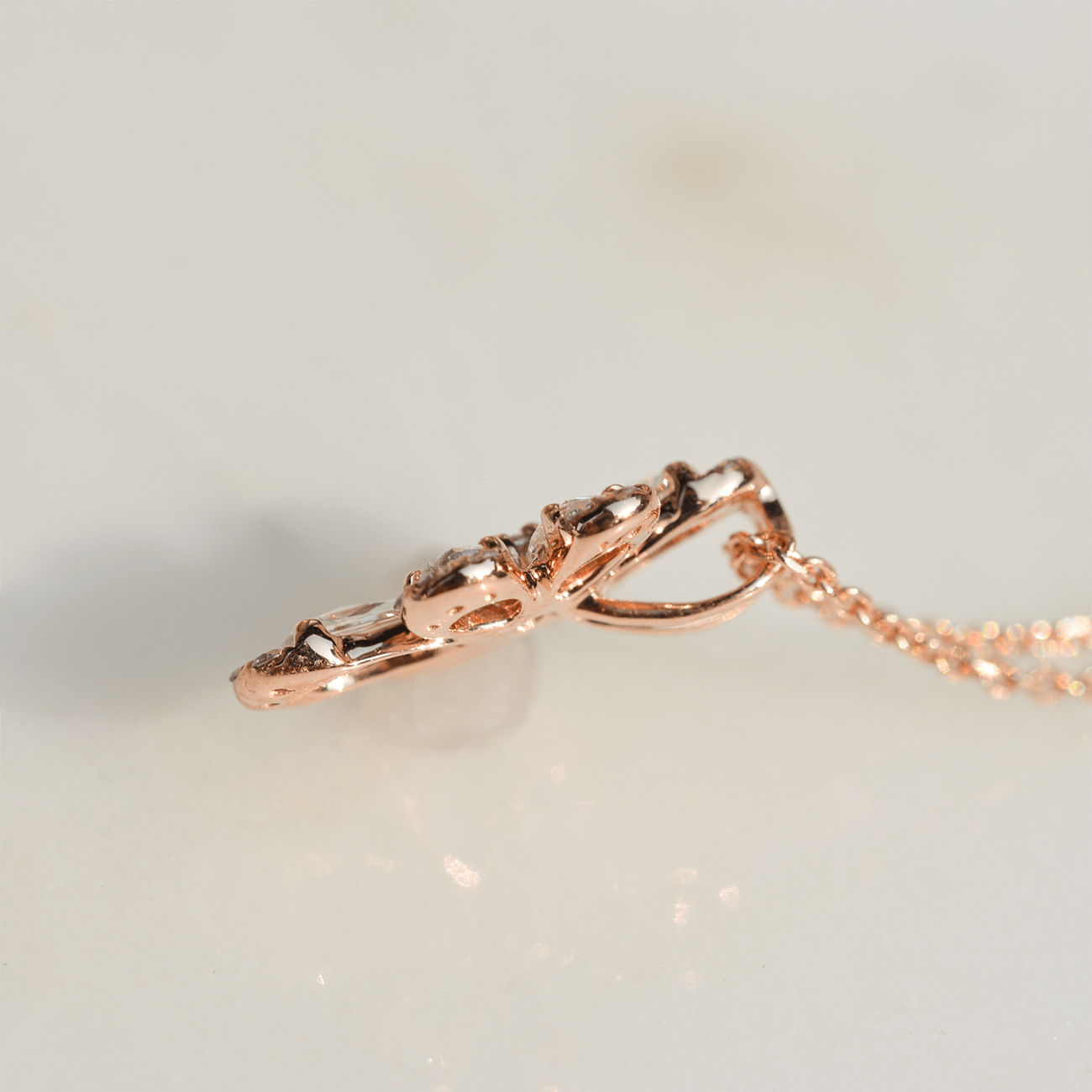 K18PGローズカットダイヤモンドネックレス – I&JEWELRY K18PGローズカットダイヤモンドネックレス – I&JEWELRY