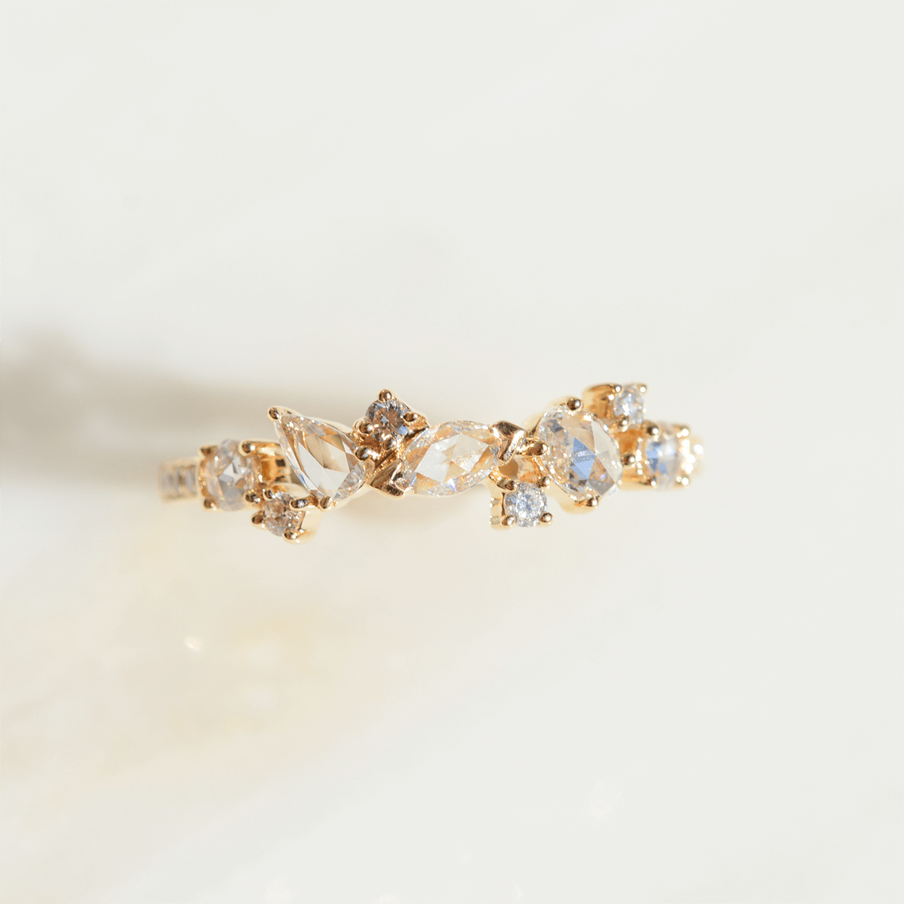 K18YGローズカットダイヤモンドリング – I&JEWELRY K18YGローズカットダイヤモンドリング – I&JEWELRY